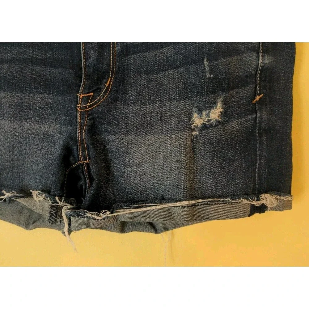 American Eagle Sz 8 Shorts Women's Hi Rise Shortie Jean Blue Denim Super Stretch